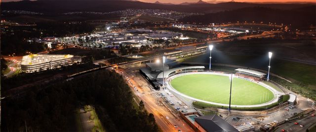 sports stadium at night